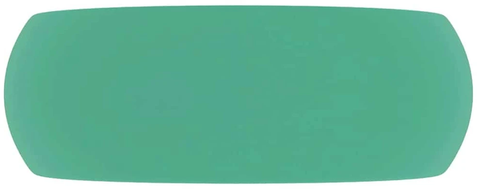 Prabangus praustuvas, matinis žalias, 40x15cm, keramika