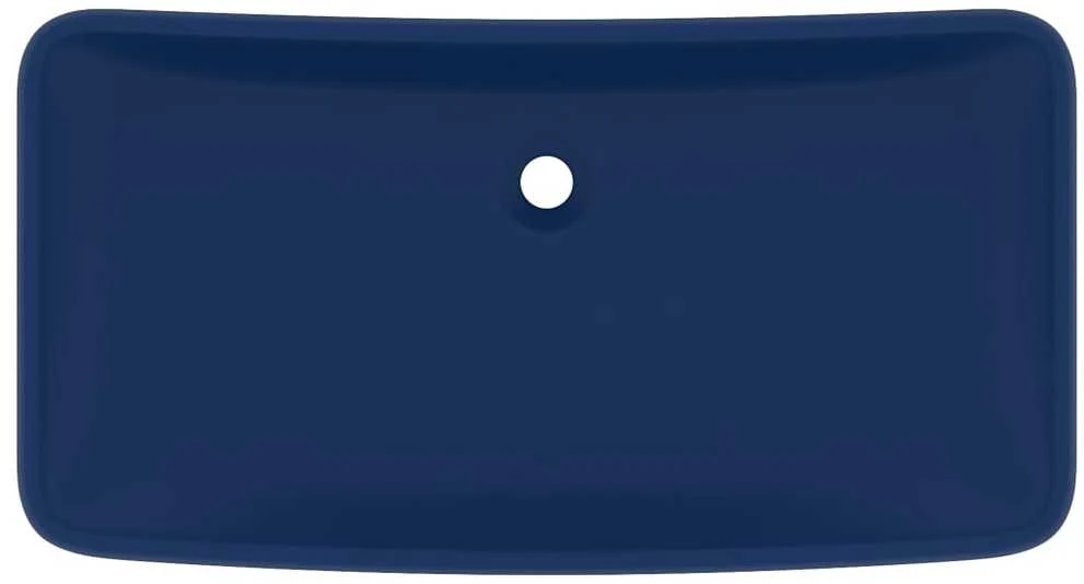 Prabangus praustuvas, mėlynas, 71x38cm, keramika, stačiakampis