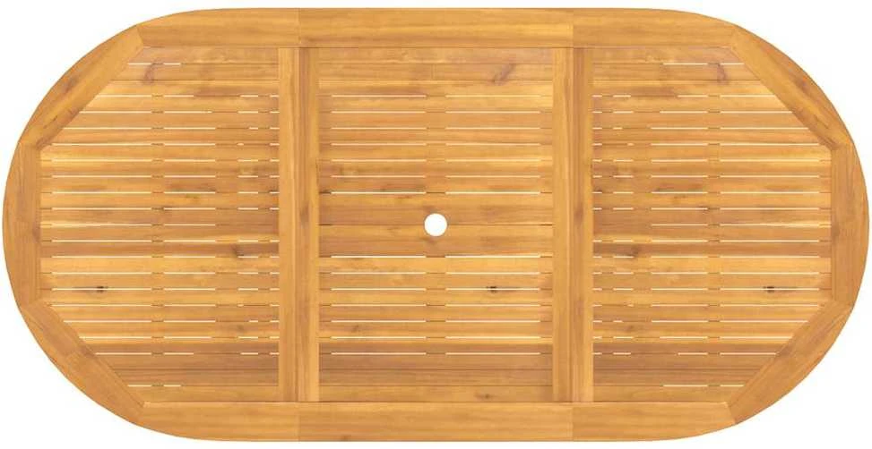 Prailginamas sodo stalas, 110–160x80x75, tikmedžio masyvas