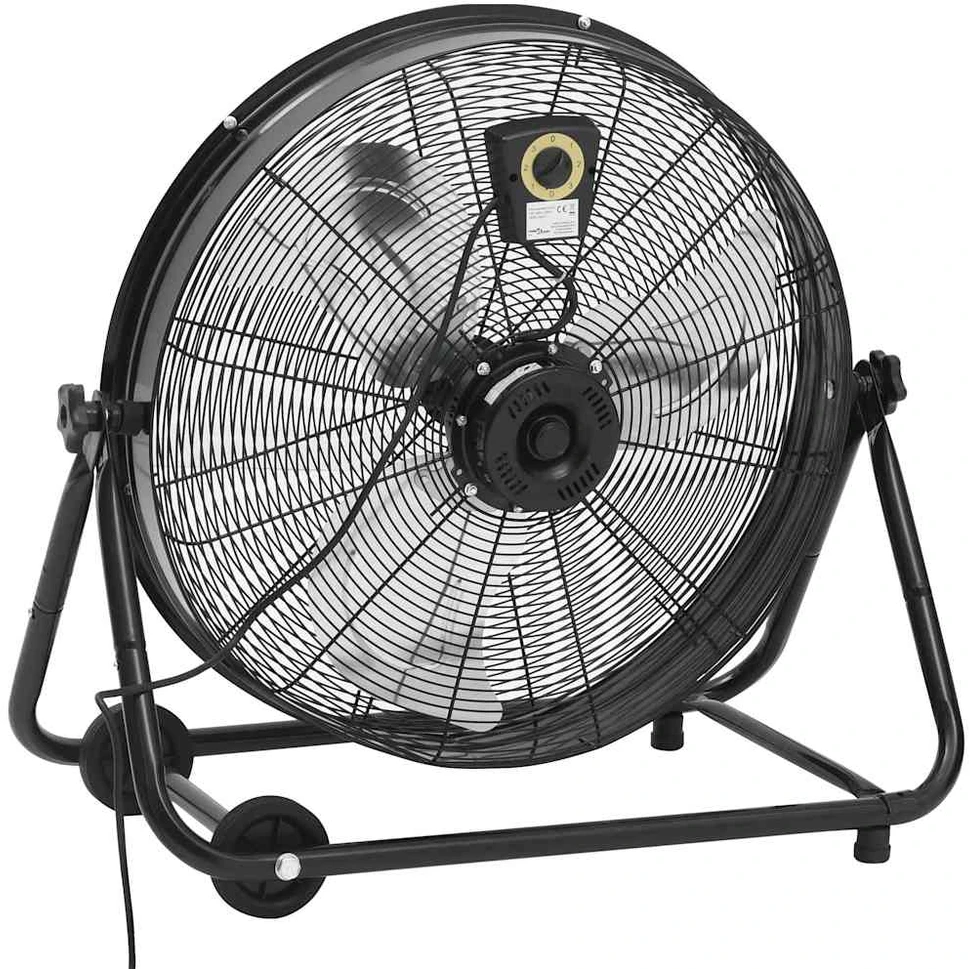 Pramoninis ventiliatorius, juodas, 60cm, 172,5W, būgno formos