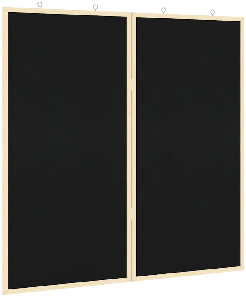 Pranešimų lenta 80 x 80 x 1.4 cm Pušies masyvas Juoda