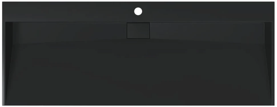 Praustuvas, 120x46x11cm, juodas, mineralinis mišinys/marmuras