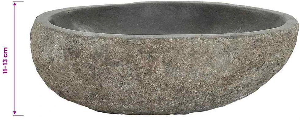 Praustuvas, (29-38)x(24-31)cm, upės akmuo, ovalo formos