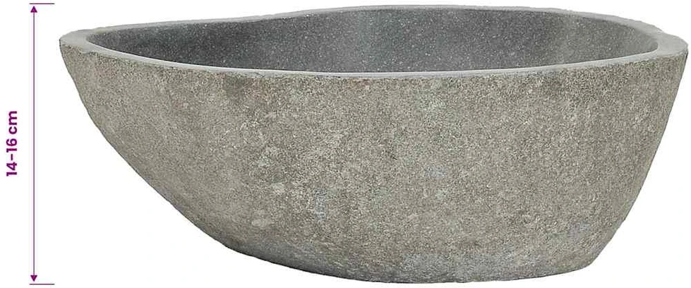 Praustuvas, (37-46)x(29-36)cm, upės akmuo, ovalo formos