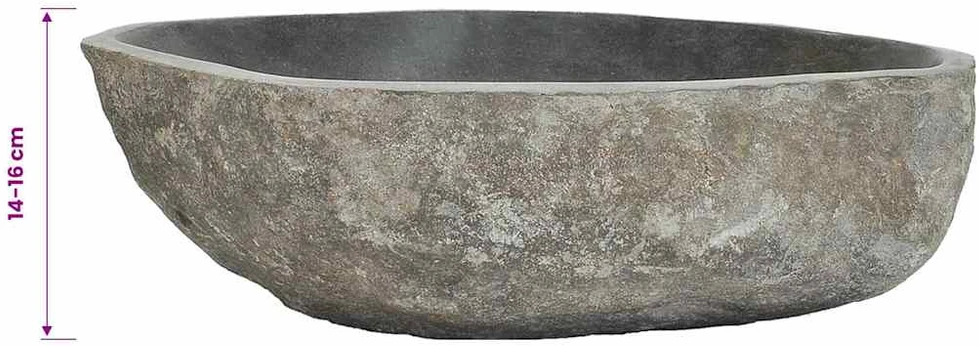 Praustuvas, (45-53)x(34-41)cm, upės akmuo, ovalo formos