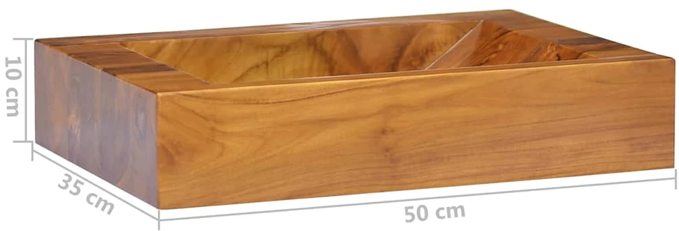 Praustuvas, 50x35x10cm, tikmedžio medienos masyvas