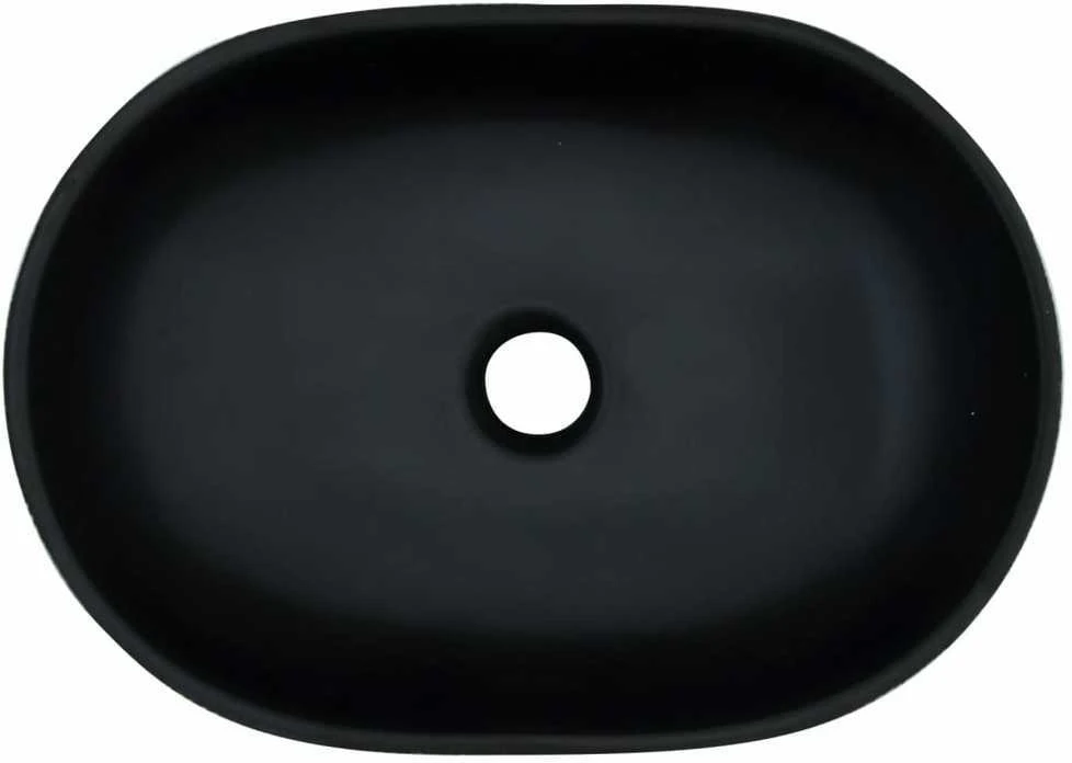 Praustuvas ant stalviršio, juodas/pilkas, 47x33x13cm, keramika