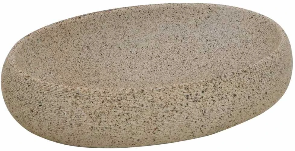Praustuvas ant stalviršio, smėlio, 59x40x15cm, keramika, ovalus
