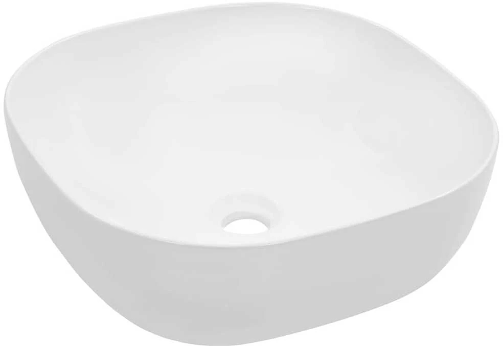 Praustuvas, baltos sp., 42,5x42,5x14,5cm, keramika