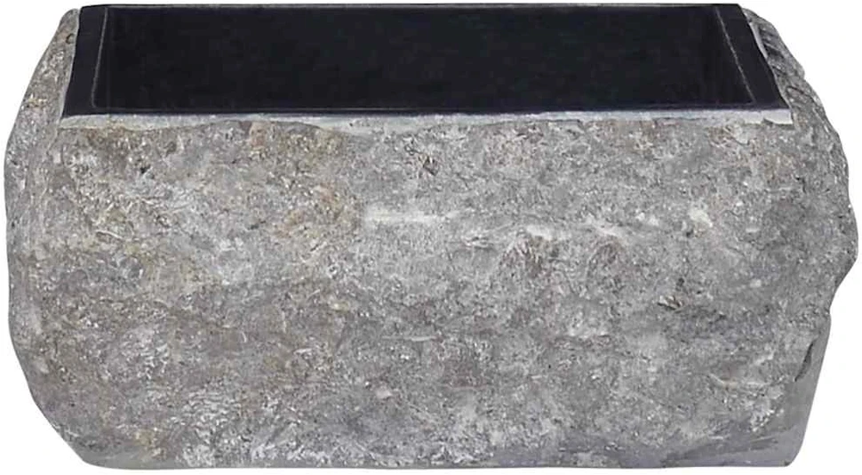 Praustuvas, juodos spalvos, 30x30x13cm, marmuras