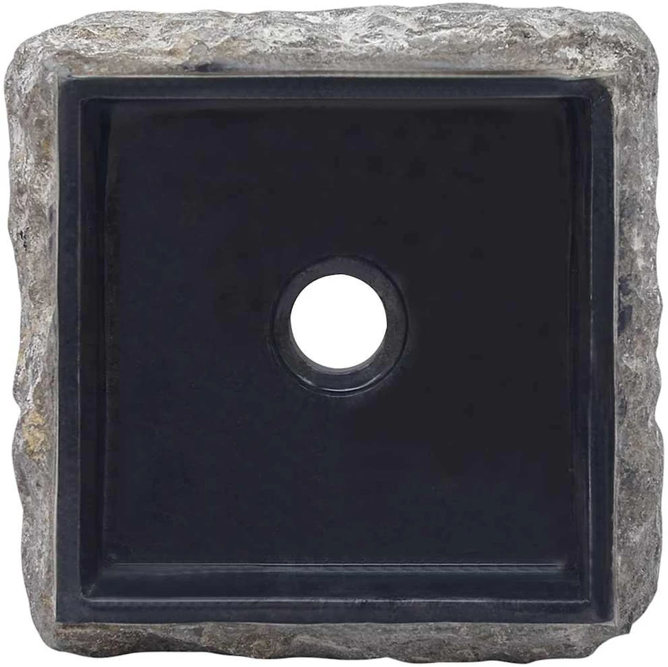 Praustuvas, juodos spalvos, 30x30x13cm, marmuras