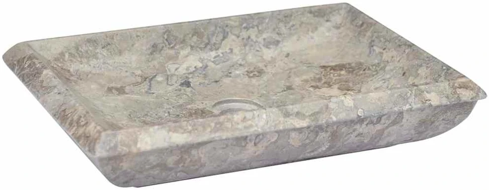 Praustuvas, pilkos spalvos, 50x35x10cm, marmuras