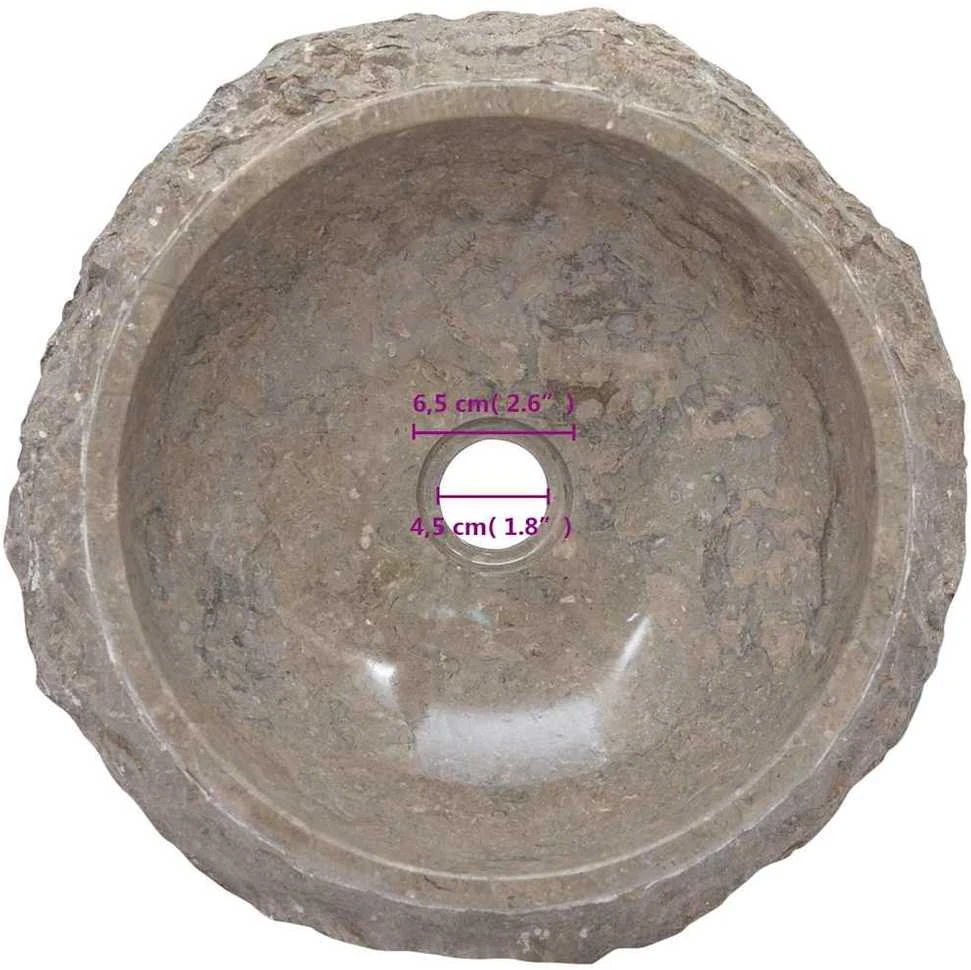 Praustuvas, pilkos spalvos, skersmuo 40x12cm, marmuras