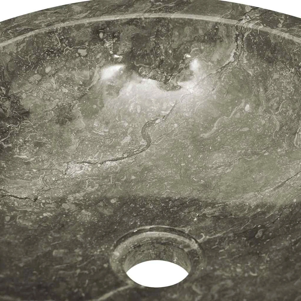 Praustuvas, pilkos spalvos, skersmuo 40x12cm, marmuras