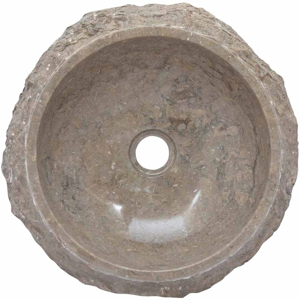 Praustuvas, pilkos spalvos, skersmuo 40x12cm, marmuras