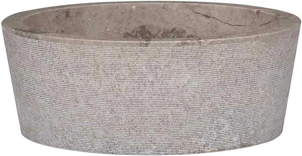 Praustuvas, pilkos spalvos, skersmuo 40x15cm, marmuras