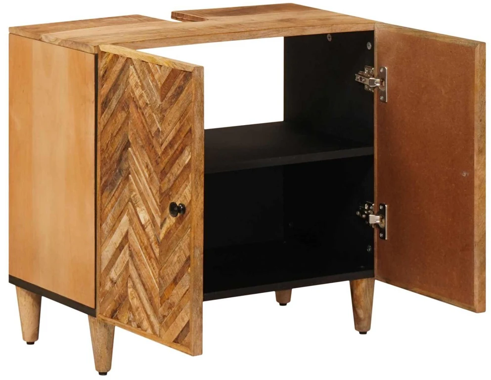 Praustuvo spintelė Ruda 62 x 33 x 58 cm Kietas mango medis
