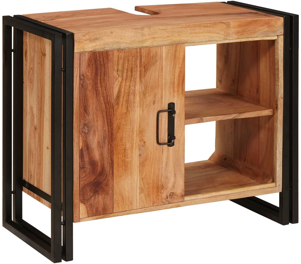 Praustuvo spintelė Ruda 71 x 33 x 58 cm Kietos akacijos mediena