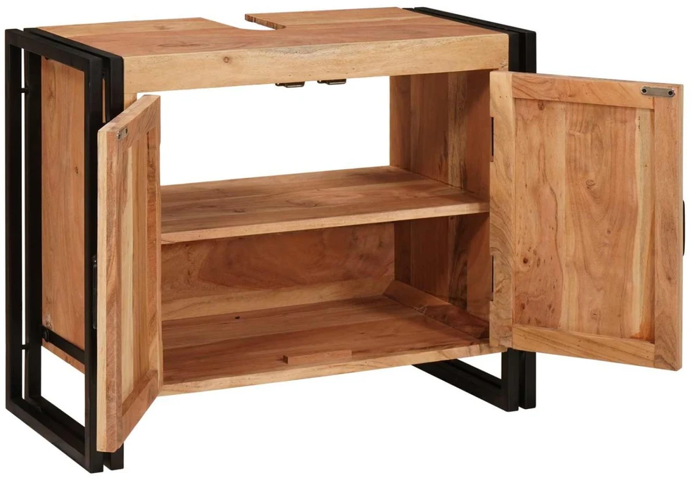 Praustuvo spintelė Ruda 71 x 33 x 58 cm Kietos akacijos mediena