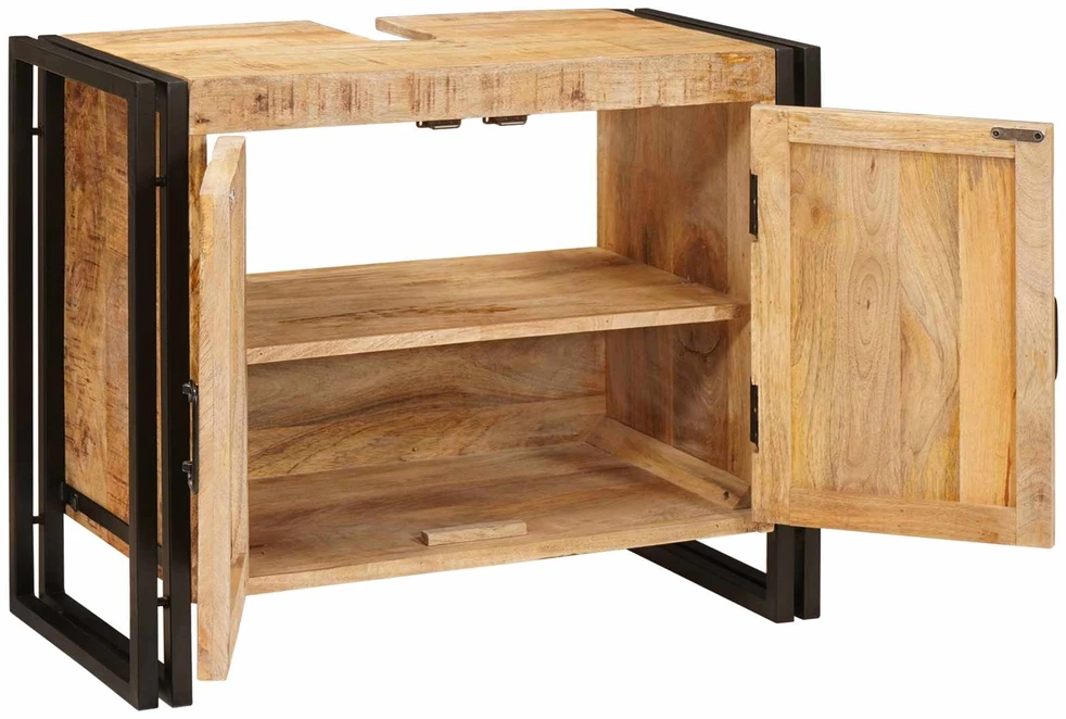 Praustuvo spintelė Ruda 71 x 33 x 58 cm Kietas mango medis