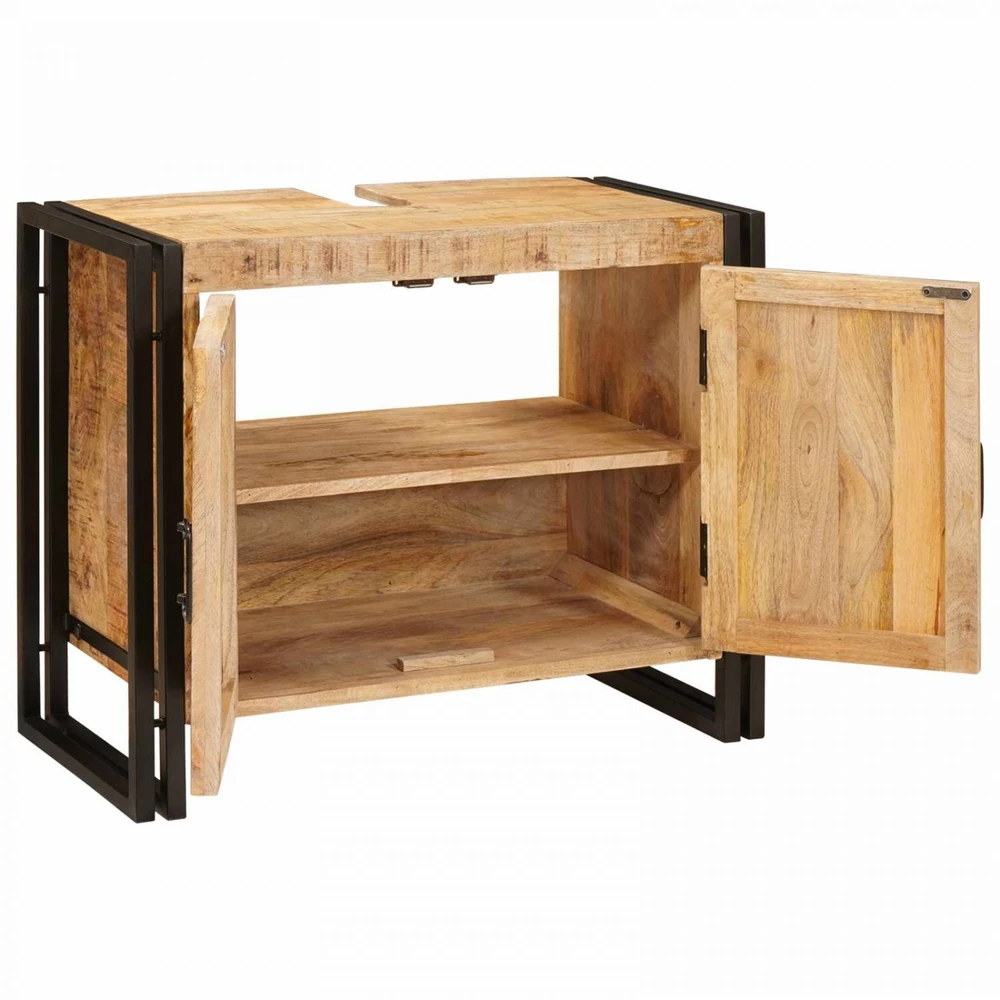 Praustuvo spintelė Ruda 71 x 33 x 58 cm Kietas mango medis