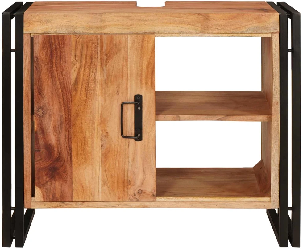 Praustuvo spintelė Ruda 71 x 33 x 58 cm Kietos akacijos mediena