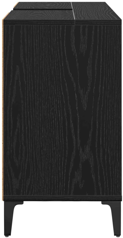 Praustuvo spintelė su lentyna Juodas ąžuolas 80 x 33 x 60 cm
