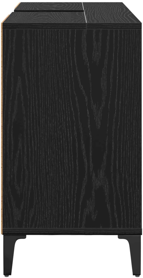Praustuvo spintelė su lentyna Juodas ąžuolas 80 x 33 x 60 cm