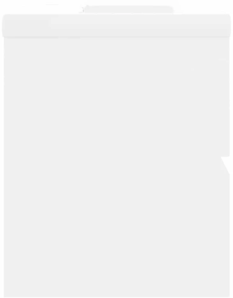 Praustuvo spintelė su praustuvu, balta, apdirbta mediena