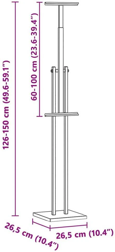 Prekybos parodos stendai 2 vnt. Baltas 26,5 x 26,5 x 150 cm