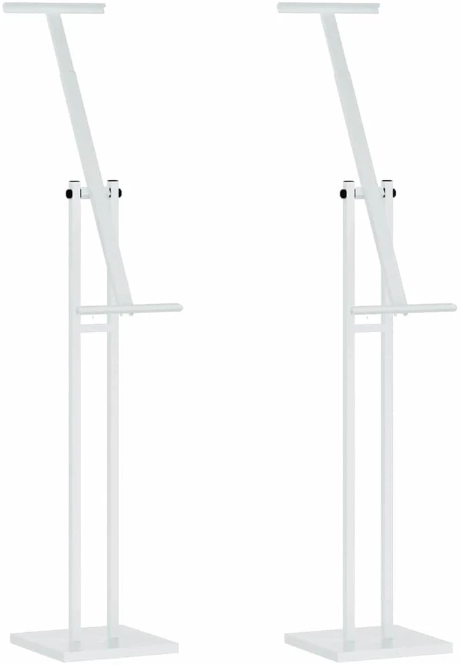 Prekybos parodos stendai 2 vnt. Baltas 26,5 x 26,5 x 150 cm