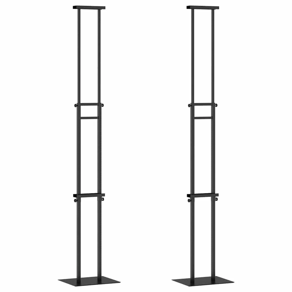 Prekybos parodos stendai 2 vnt. Juoda 30 x 23,5 x 210 cm