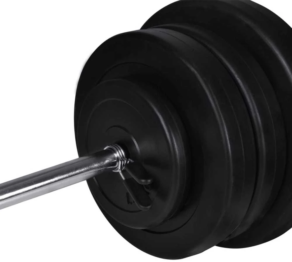 Prie sienos mont. jėgos tren. su štanga ir hant. rink., 60,5kg