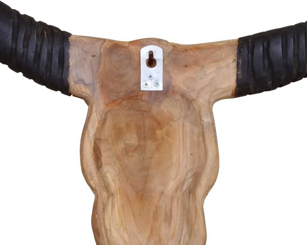 Prie sienos montuojama buliaus galva, 69x6x60cm, tikmedis