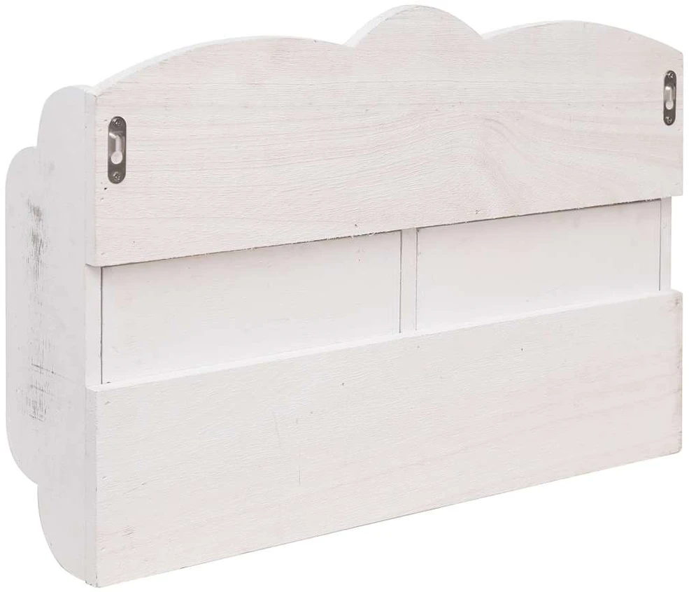 Prie sienos montuojama kabykla, balta, 50x10x34cm, mediena