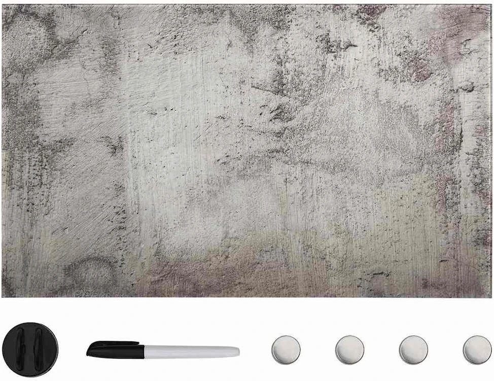 Prie sienos montuojama magnetinė lenta, 100x60cm, stiklas