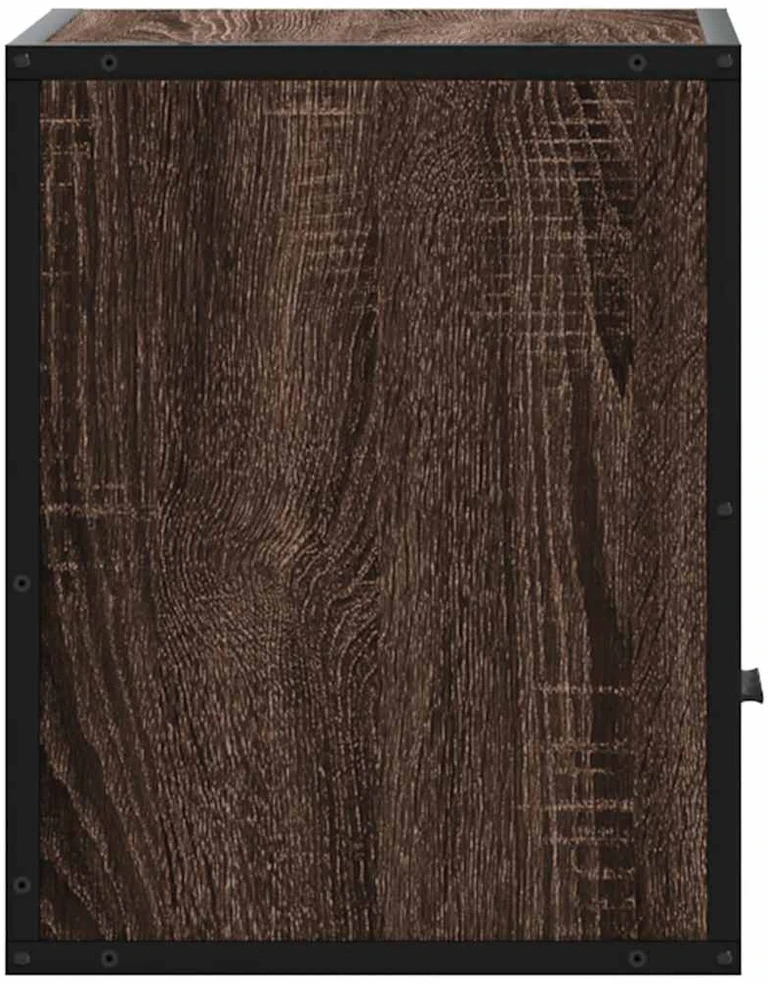 Prie sienos montuojama naktinė spintelė, ruda, 40x31x39,5 cm