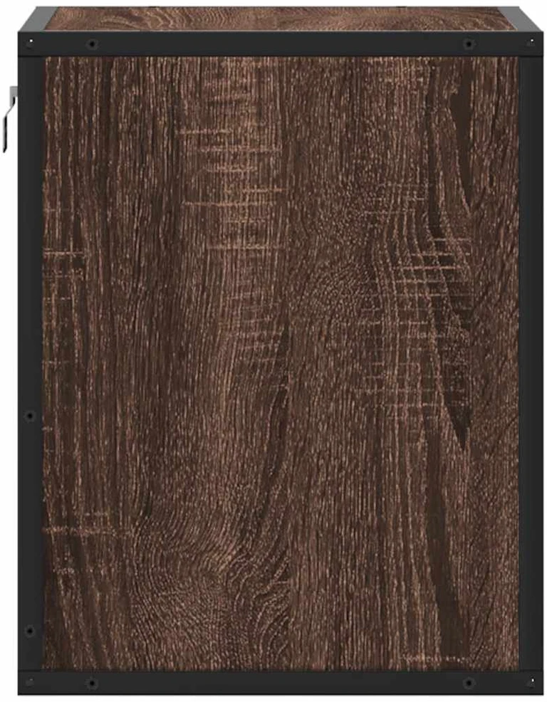 Prie sienos montuojama naktinė spintelė, ruda, 40x31x39,5 cm