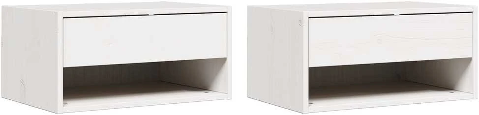 Naktinis staliukas 2 vnt. Balta 50 x 32,5 x 24 cm
