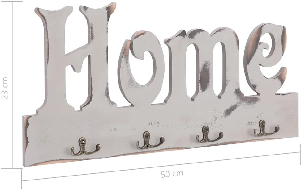 Prie sienos montuojama paltų kabykla HOME, 50x23cm