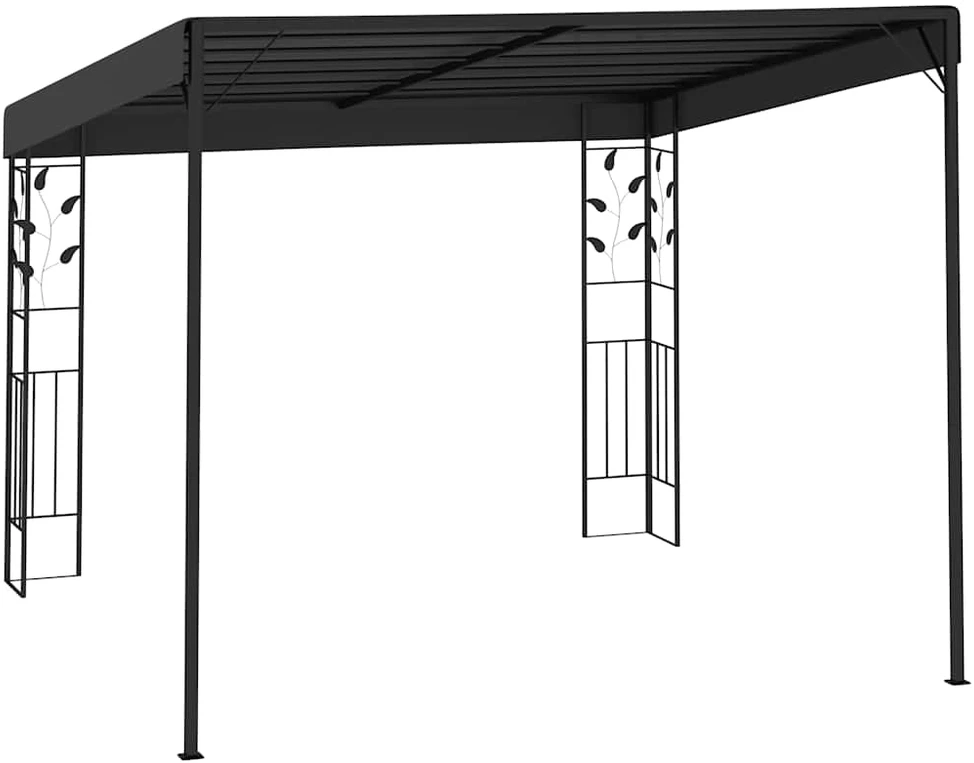Prie sienos montuojama pavėsinė, antracito, 3x3x2,5m