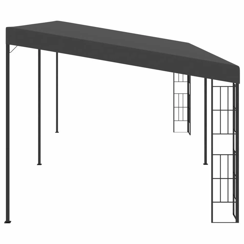 Prie sienos montuojama pavėsinė, antracito, 3x6m, audinys