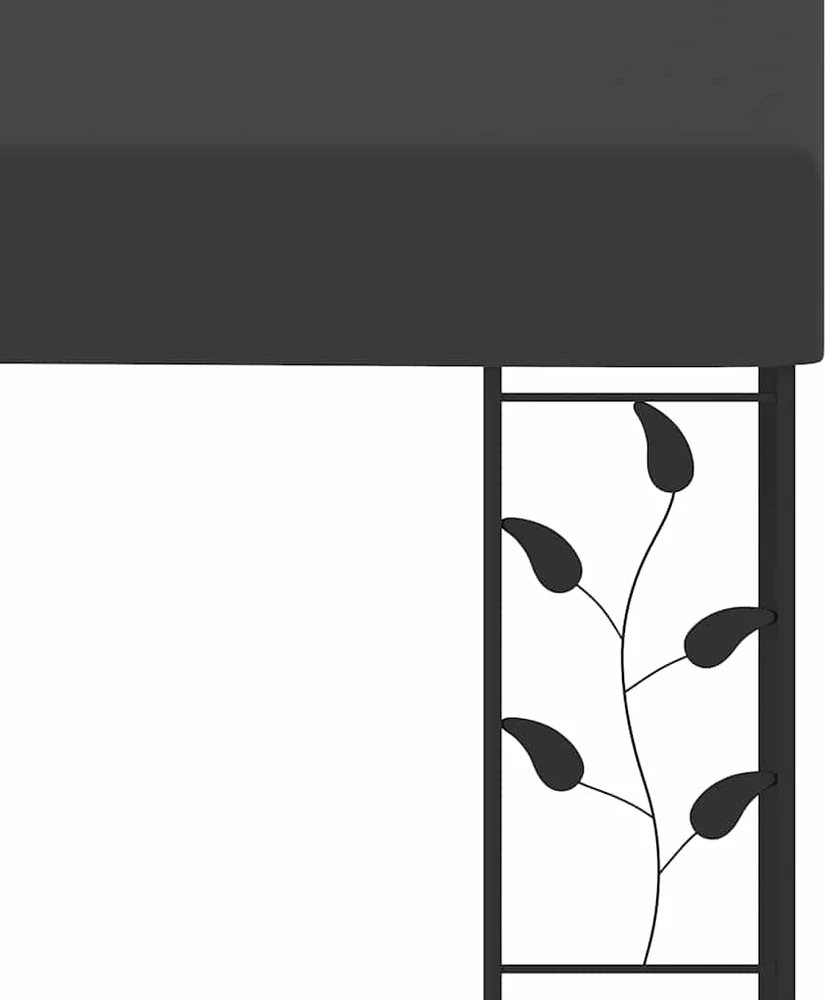 Prie sienos montuojama pavėsinė, antracito, 6x3x2,5m
