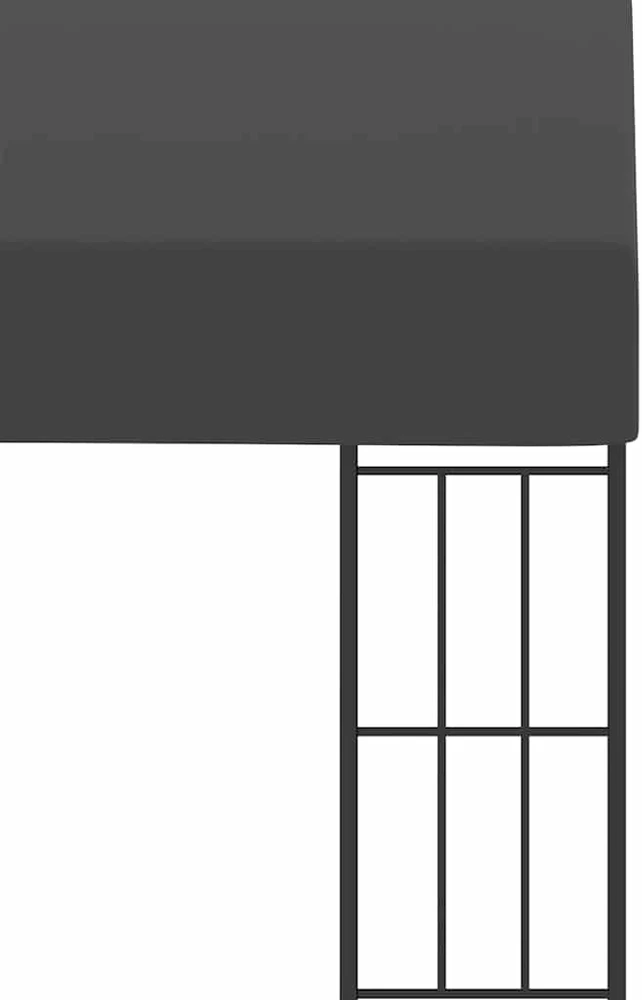 Prie sienos montuojama pavėsinė, antracito, 3x3m, audinys