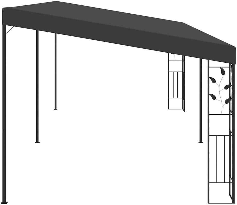 Prie sienos montuojama pavėsinė, antracito, 6x3x2,5m