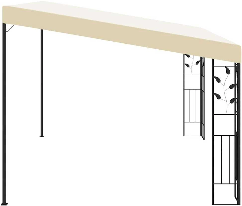 Prie sienos montuojama pavėsinė, kreminės spalvos, 4x3x2,5m