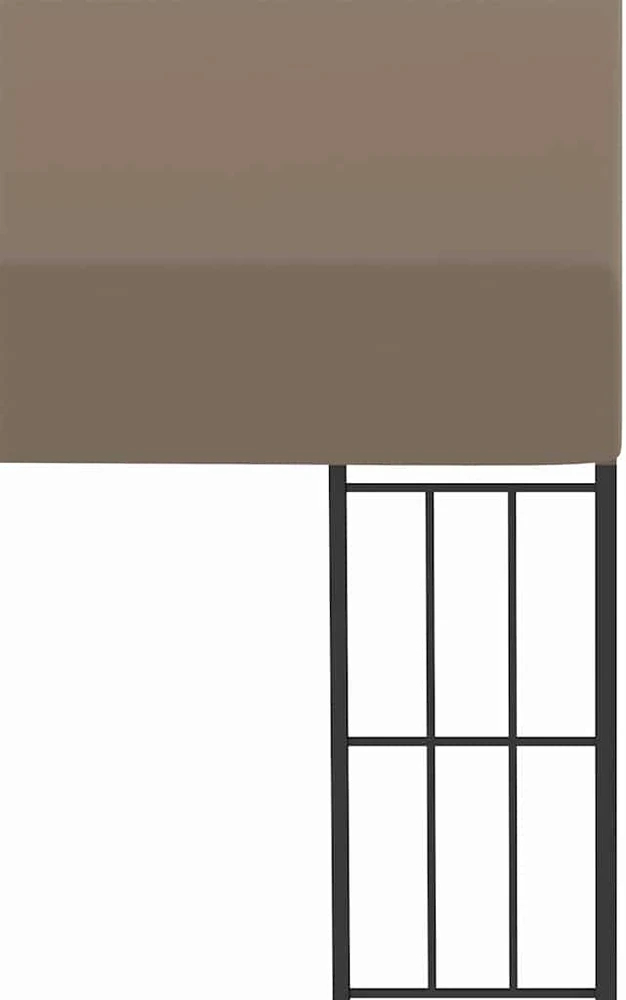Prie sienos montuojama pavėsinė, taupe spalvos, 4x3m, audinys