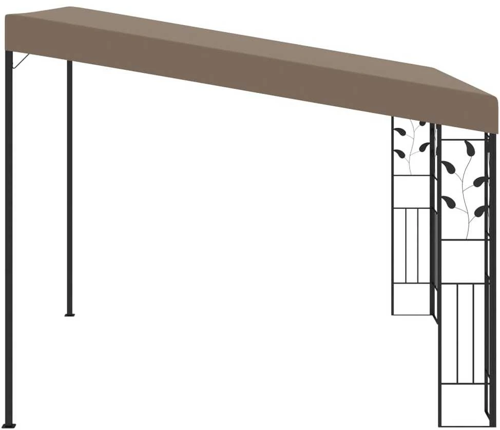 Prie sienos montuojama pavėsinė, taupe spalvos, 3x3x2,5m