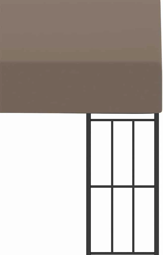 Prie sienos montuojama pavėsinė, taupe spalvos, 3x3m, audinys