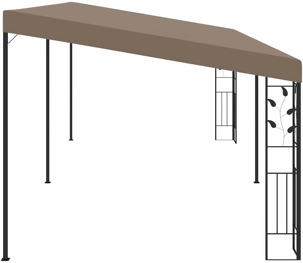 Prie sienos montuojama pavėsinė, taupe spalvos, 6x3x2,5m